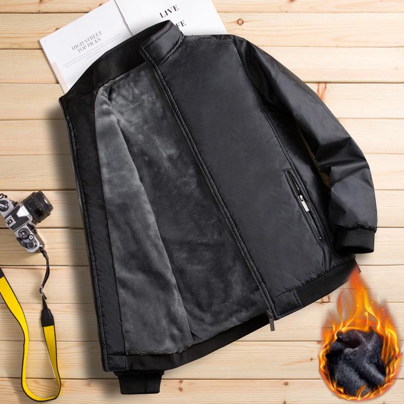 

Весенне-осенняя мужская флисовая повседневная куртка Мужская куртка Бейсбольная одежда Мужская куртка с капюшоном Мужская одежда 5XL чёрный