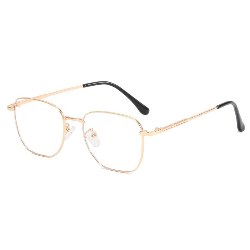 New metal frame glasses, silver large frame frames, men's fashion can be equipped with myopia frames, factory goods are directly supplied to HC
