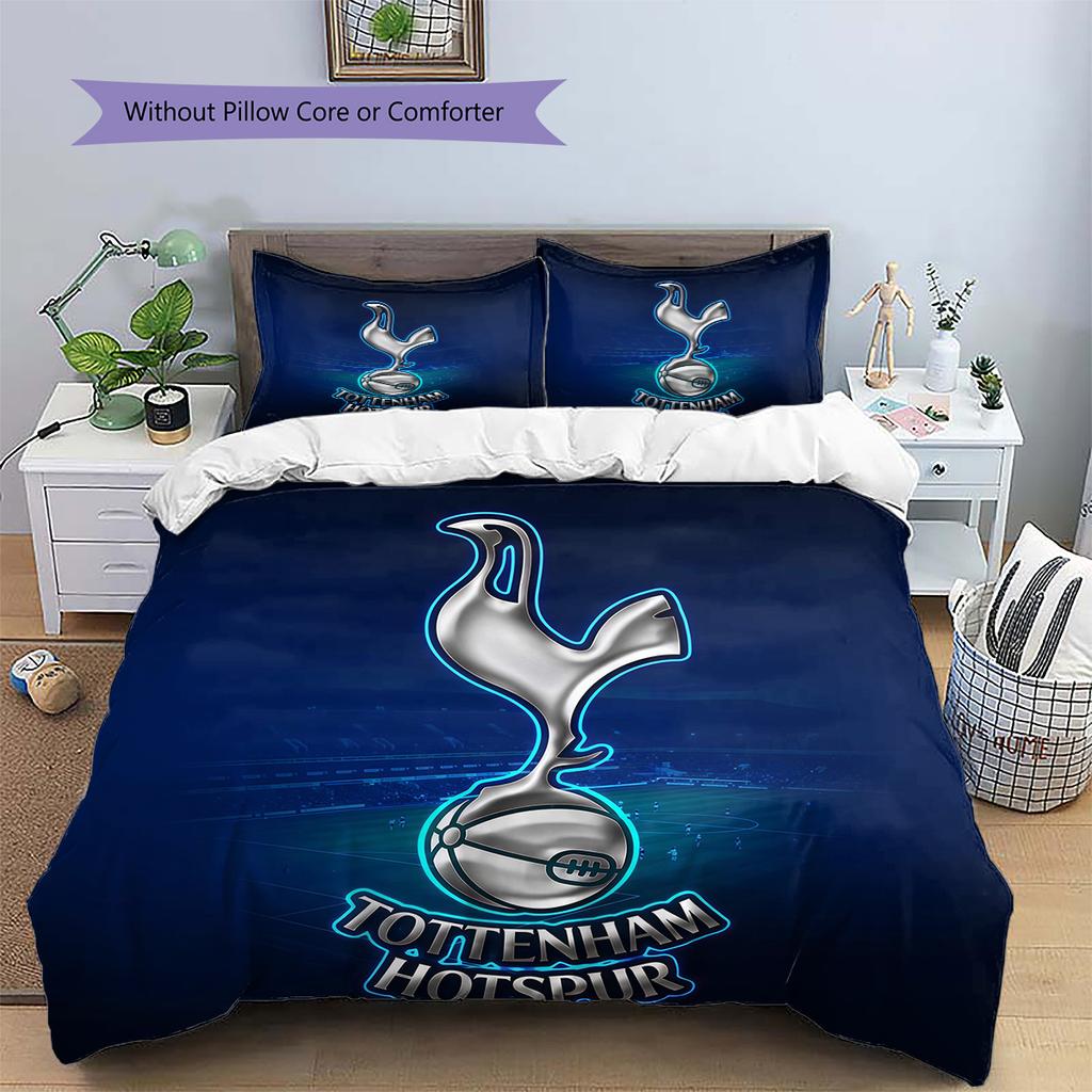 Tottenham Hotspur Football Club Pattern Bedding Quilt Set Home Decoration Gift (1 * duvet cover + 2 * pillowcase without core)