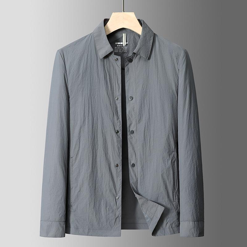 2024 Men's Luxury Light Summer Quick-Dry Sun Protection Casual Lapel Shirt Jacket