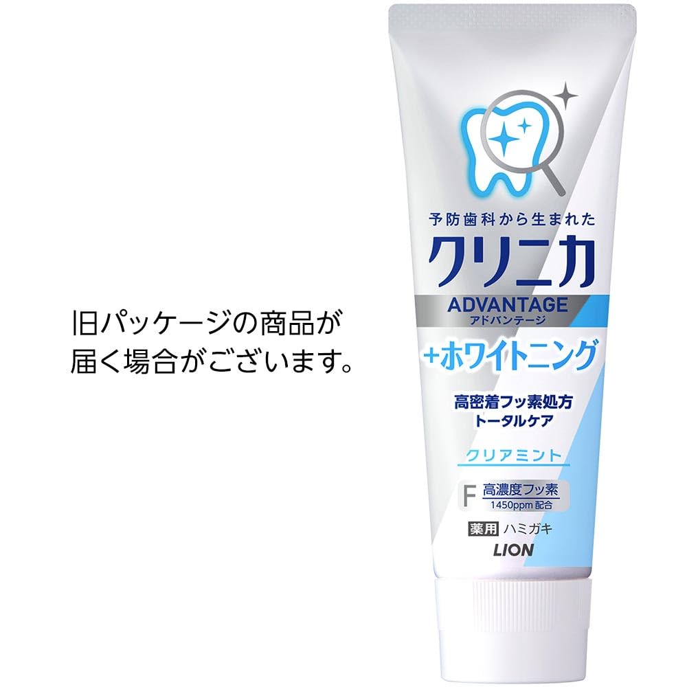 Clinica Advantage + Tone-Up Toothpaste Clear Mint 130g x 3 + Floss High Fluoride (1450ppm)