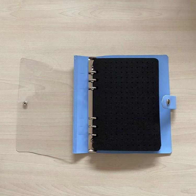 8 Pages Pin Collection Organizer Book Travel Friendly Display Album with Felt and Clear Cover Suitable for Brooches