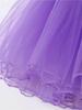 Girls Tutu Mesh Dance Skirt Elastic Waistband Solid Color Four Layer Design Ballet Practice Performance Skirt