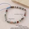 Geometric Turquoise Beaded Bracelet With Adjustable Woven Cord For Casual Wear