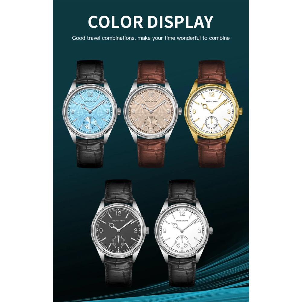 New Fashion Specht & Söhne 38.5MM Mechanical Watches For Men Seagull Movt Sapphire Crystal Business Watch Relogio Masculino