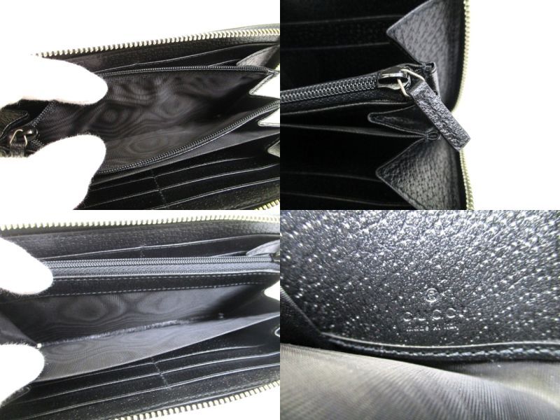 Authentic GUCCI Off The Grid Black Nylon Leather Round Zip Long Wallet #9889  Open Box