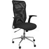 Chaise Ergonomique - PIQUERAS Y CRESPO - Noir - Dossier En Maille - Accoudoirs Réglables - 1 Place