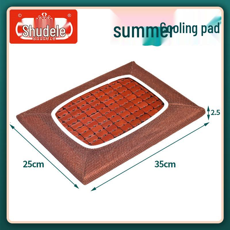 Almofada de Cadeira de Verão Respirável em Malha com Estrutura de Madeira