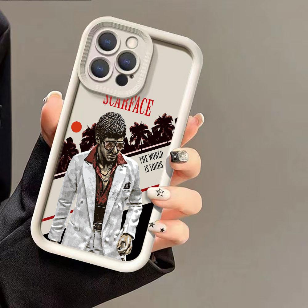 

Liquid Silicone Cases For iPhone 15 14 13 12 11 Pro Max 7 8 16 X XS 14 15ProMax Phone Case Scarface 1983 film Al Pacino Covers iPhone 15 Pro