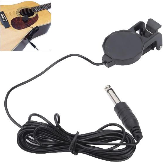 Clip On Pickup Microphone High Sound Quality, Portable, ABS and Metal Material for Violin Acoustic Guitar Ukulele