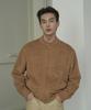 Sperone Mandarin Collar Curved Suede Blouson (Camel)