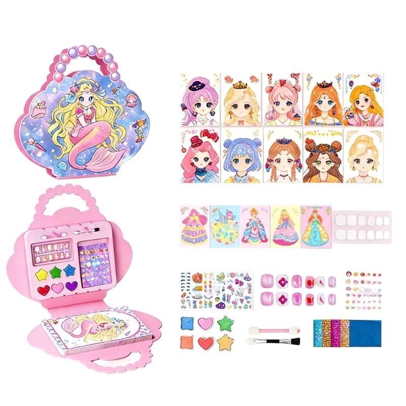 Magical Princess Makeup Sticker Set Cosmetic Toy For Kids Educational Drawing And Coloring Craft Activity Girls Gift