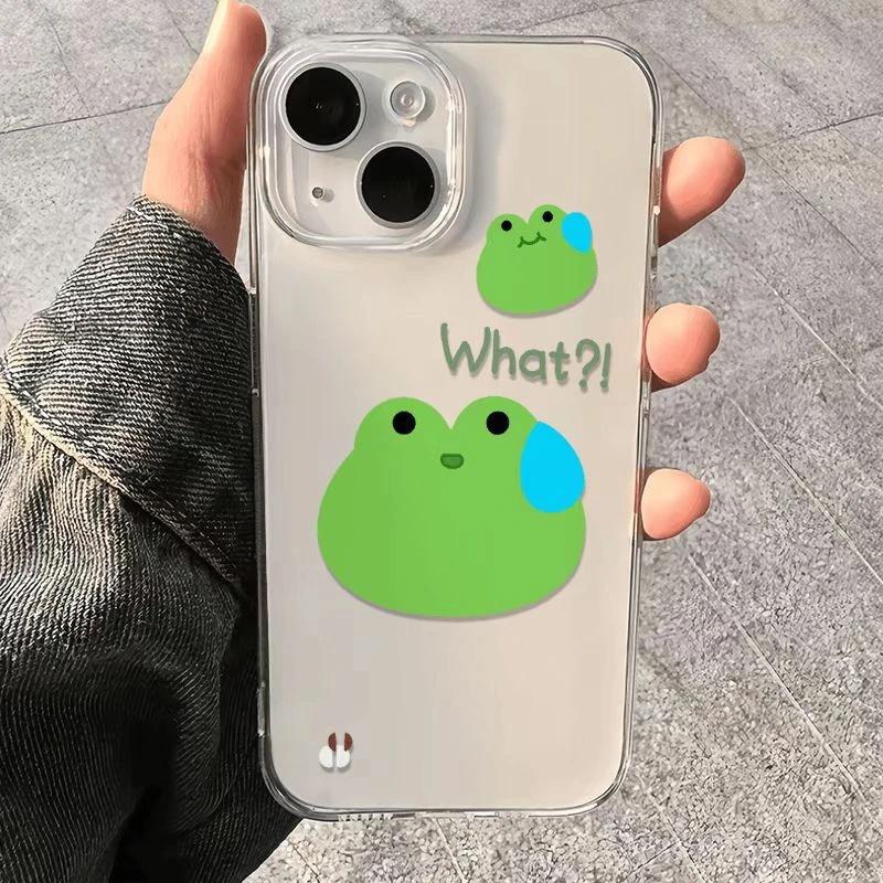 Two Speechless Frogs iPhone17Promax Mobile Phone Case Creative Application Apple 16promax Space Case 15