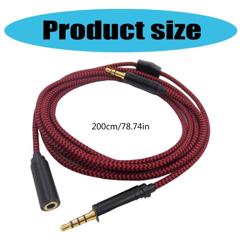Gaming Chat Link Cable Headsets Adapter Cable 78.74inch Suitable for Gamers Compatible for Gaming Consoles Controllers