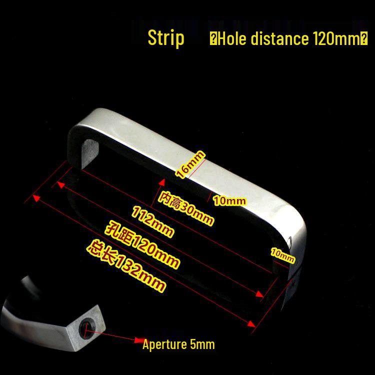 304 Stainless Steel Heavy-Duty Bow-Shaped Surface-Mounted Door Handle