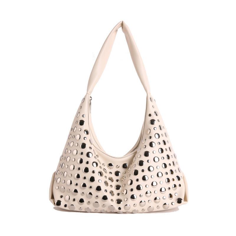Borsa Piccola Sottobraccio Vintage da Donna con Borchie in Ecopelle a Tracolla per Uso Quotidiano