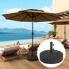 Parasol Base, Fillable Up To 30 Kg. Round Parasol Holder for Parasols 36/38/48 Mm. Black
