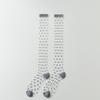 Crystal Silk Socks Women Stockings Summer Ultra-thin Transparent Knee Socks Polka Dot JK Girls Black White Long Socks Stockings