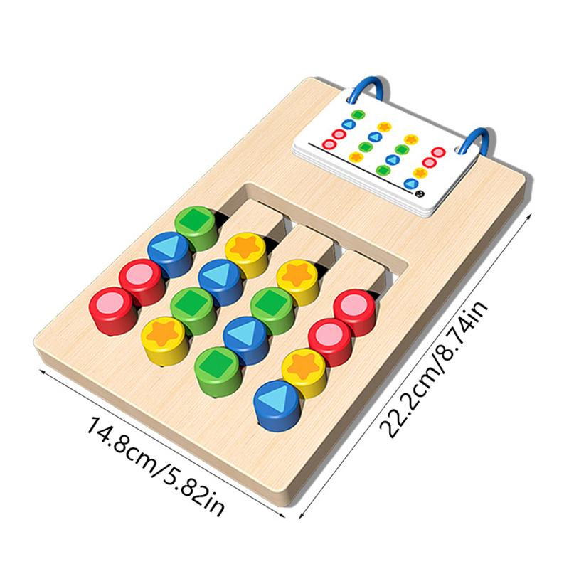 Preschool Shape Color Matching Game Montessori Wooden Sorting Puzzle Toy For Kids Cognitive Thinking Early Learning Toy