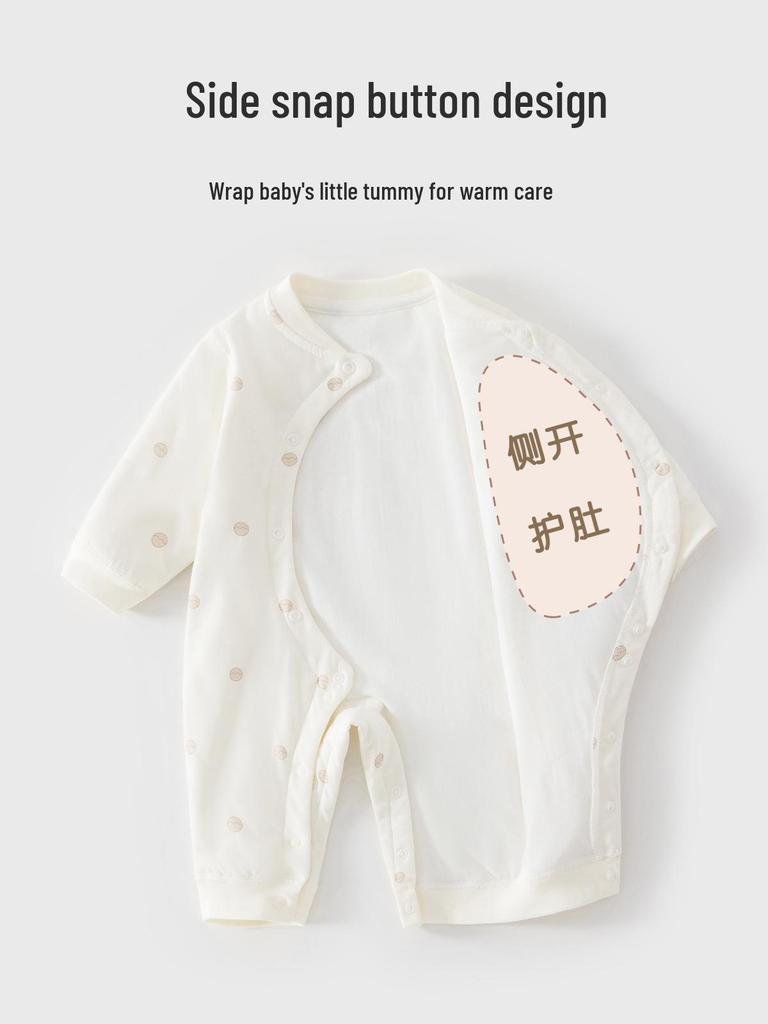 Neugeborenen-Strampler aus reiner Baumwolle - Atmungsaktiver Baby-Overall für Frühling & Herbst mit Schmetterlings-Design