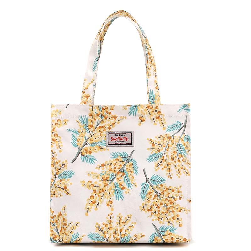 Women's Large Capacity Letter Print Handbag Nylon Shoulder Bag Student Tote Bag