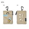 Rilakkuma Pass Case Pouch with Fluffy Balloon Beige RE-PET Reel, Design, MRK-692,