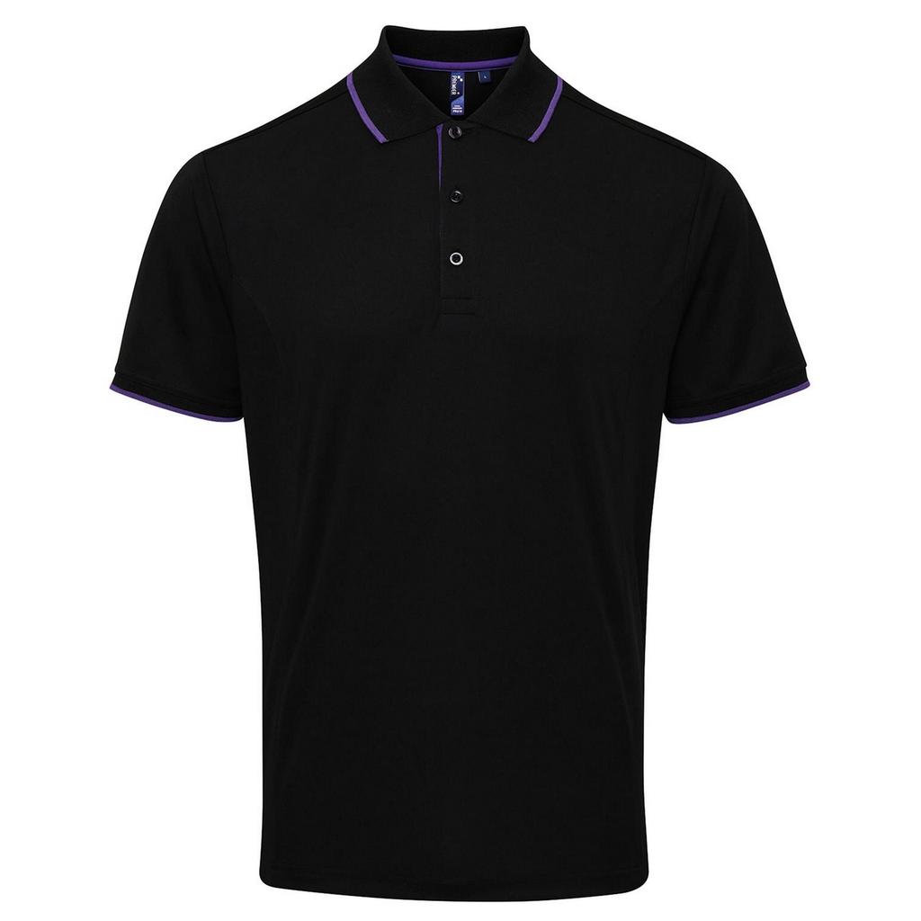 Premier Mens Contrast Coolchecker Polo Shirt