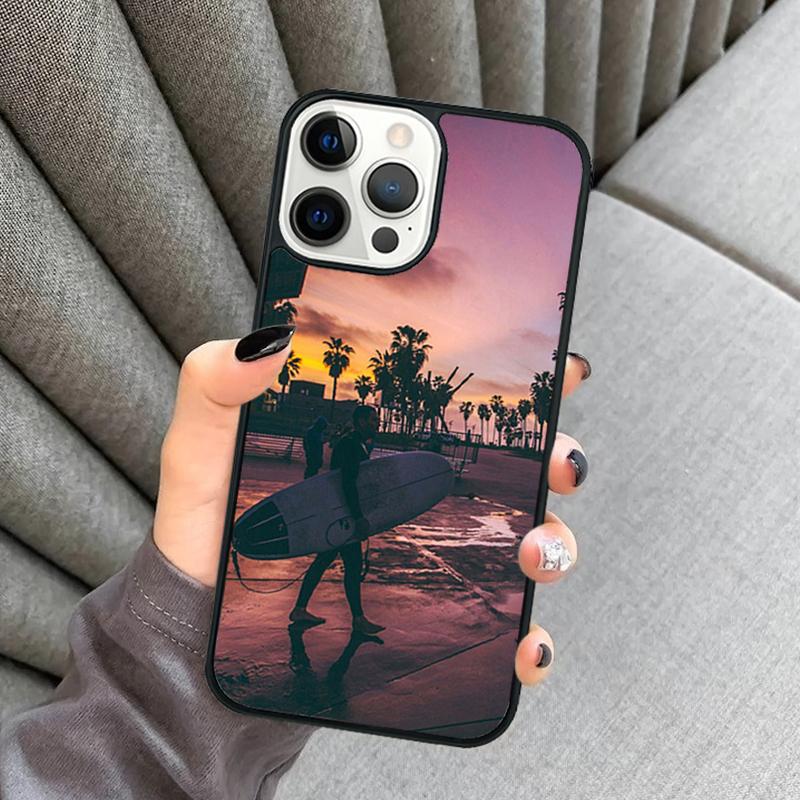 California Surfing Waves Phone Case For iPhone 17 Air 16 16e 15 13 14 Pro Max 11 12 Plus 2022 MAX Shell Cover Coque