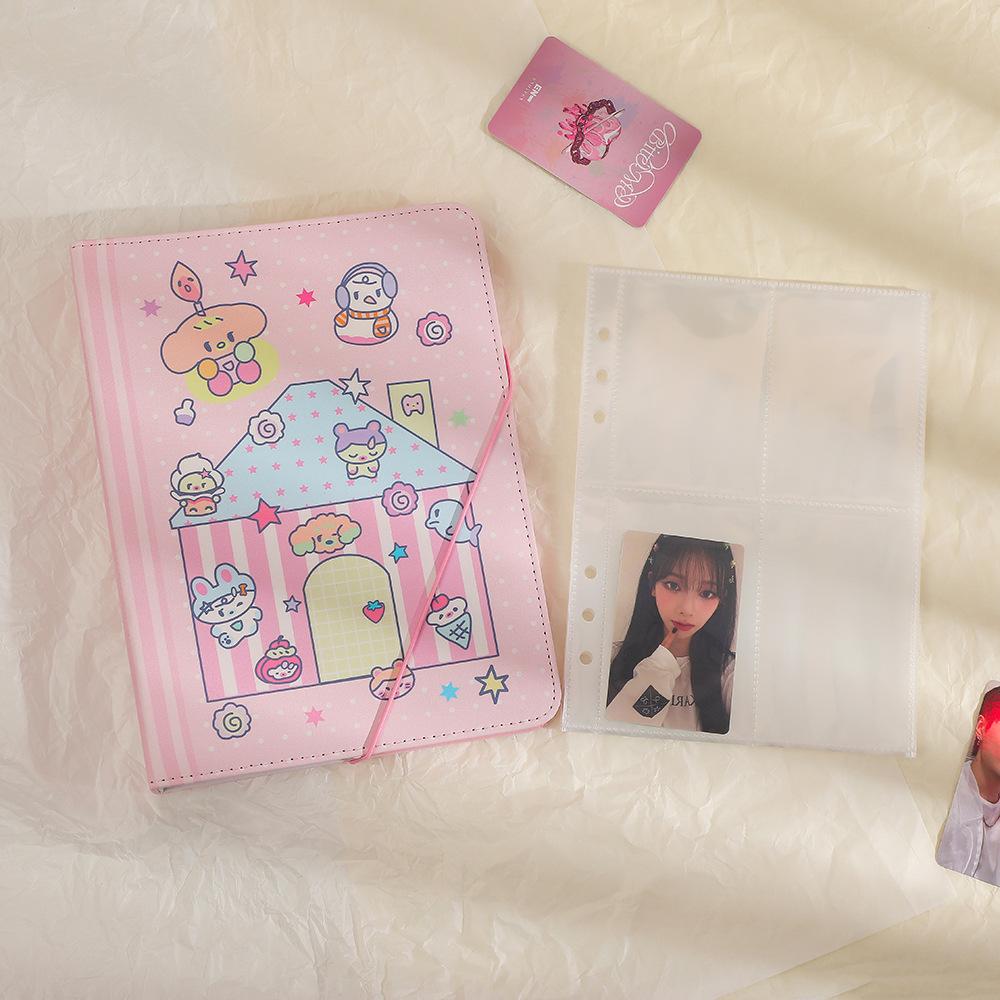 Korea Style Leather Diy Po Album with 10pcs Sleevs A5 Binder Pocard Holder Kpop Instax Album