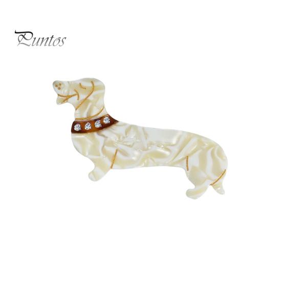 

Жіноча заколка для волосся Такса Собака Дизайн Волосся Кіготь Блискучі Стрази Інкрустація Заколка для волосся Аксесуари для волосся E