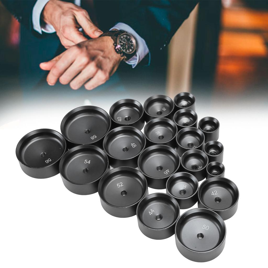 20pcs Watch Capping Machine Dies Watch Back Case Cover Pressing Machine Accessory Set Gray