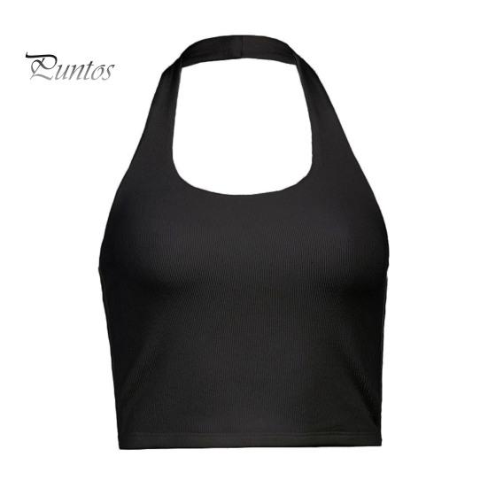 

Женский жилет с бретелью через шею без рукавов, топы на подтяжках, облегающие, сексуальные, с нитками, топы-майки на каждый день M чёрный