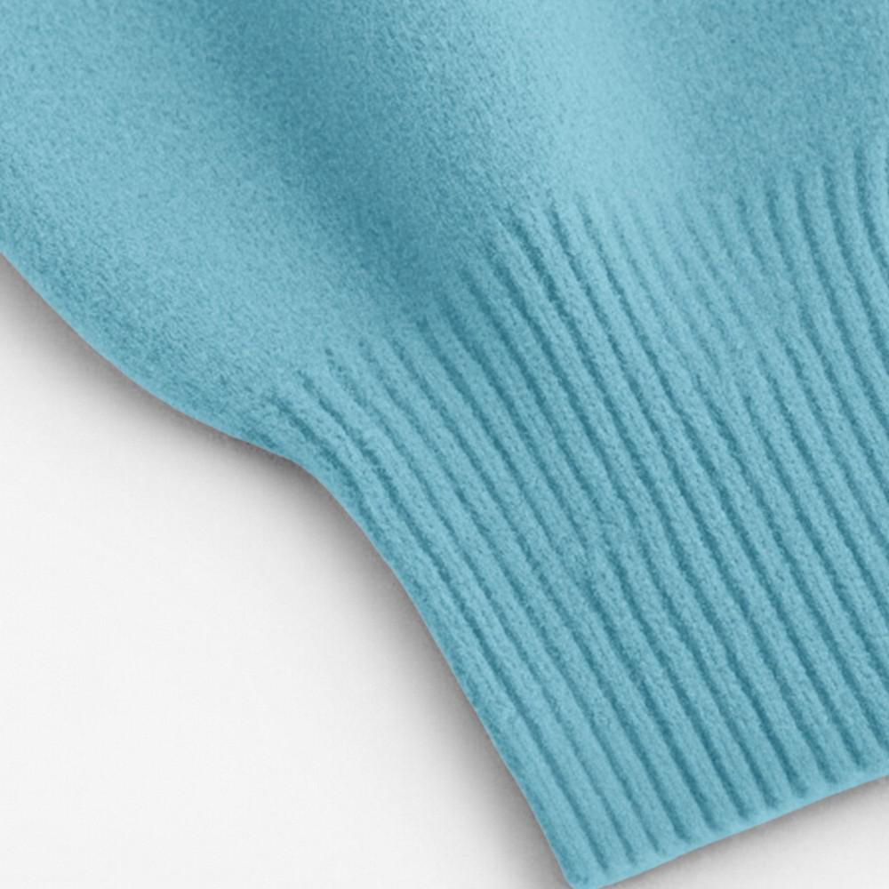Pull en tricot pour femme 2026 à fermeture éclair et col revers - Coupe ample à manches longues pour un style décontracté
