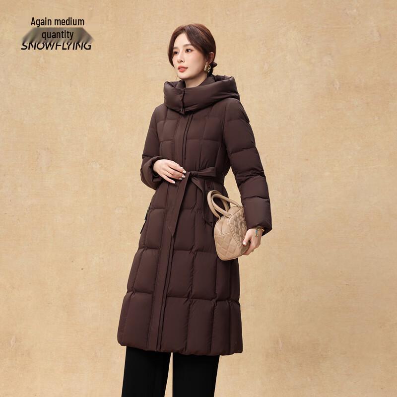Women's Long Hooded Duck Down Puffer Jacket