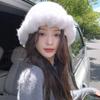 Real Rabbit Fur Hat Women's Winter Warm Double-sided Woven Thickened Ruffle Edge Bucket Hat Temperament Top Hat Basin Hat