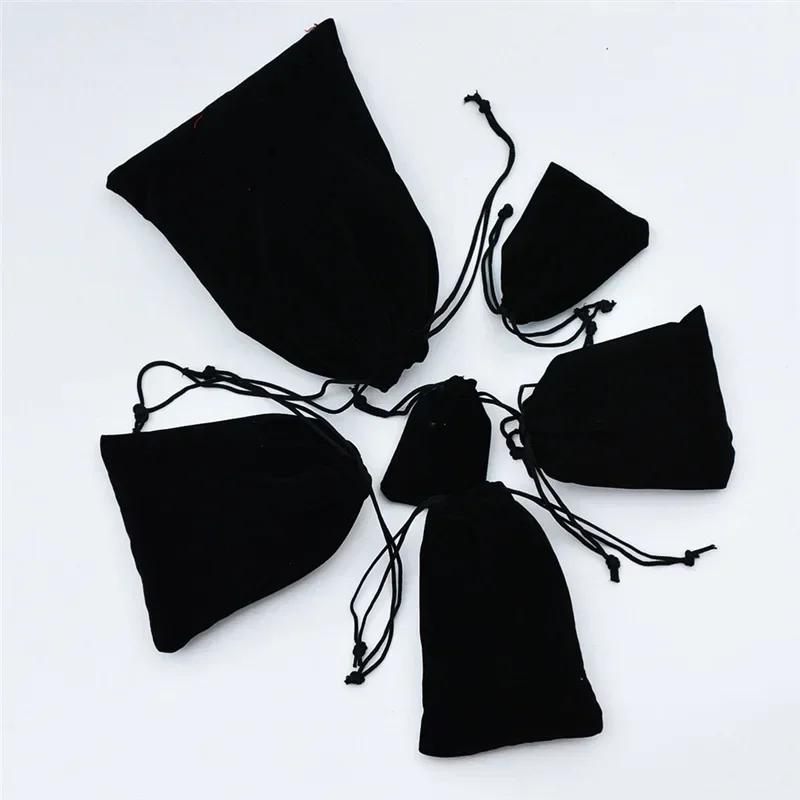 10Pcs/Lot Soft Fabric Velvet Drawstring Gift Bags Wedding Candy Christmas Pouches Jewelry Storage Bag Festival Various Size