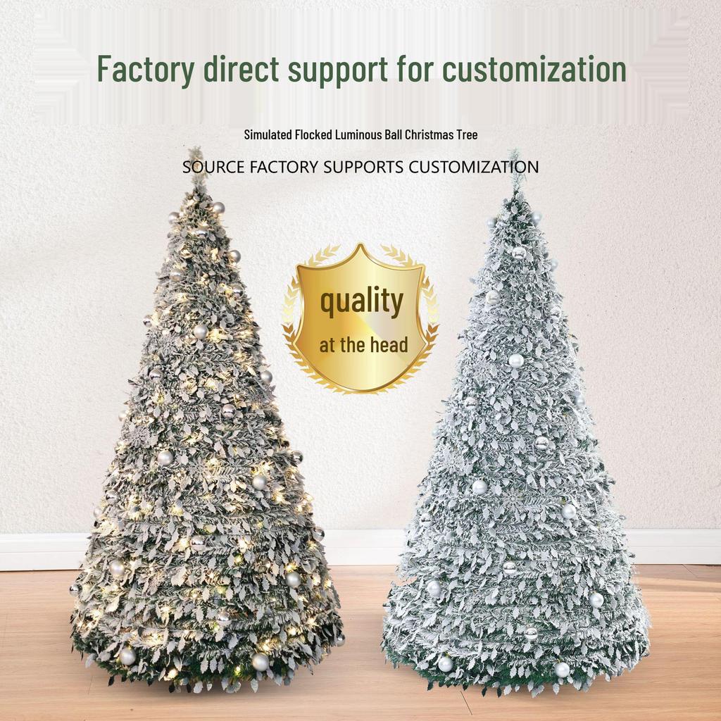 Scalable Luminous Pagoda Christmas Tree - Round, Folding, 1.5m/1.8m/2.1m