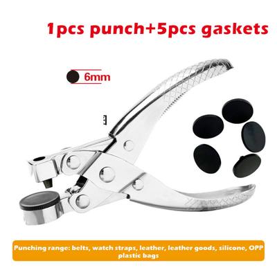 Portable Carbon Steel Leather Hole Punch Seven Holes Manual Belt Puncher Round Hole Eyelet Puncher Leather Tool