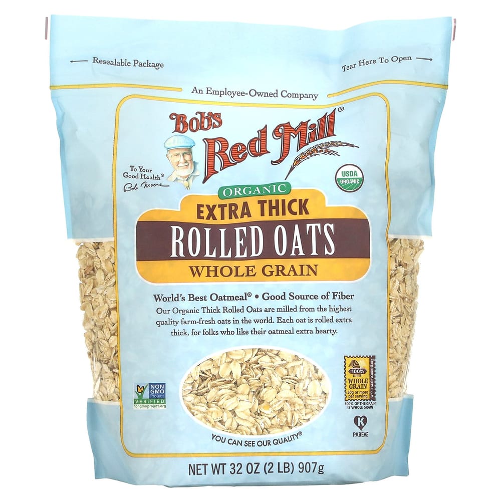 Bobs Red Mill Extra Thick Rolled Oats Whole Grain 907g (32oz)
