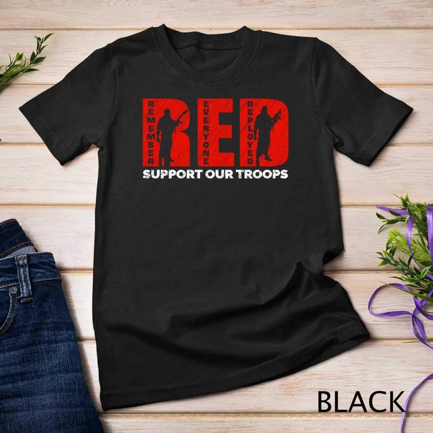 

Army Red Friday Support Soldiers Or Armed Forces T shirt XXXXXL чорний