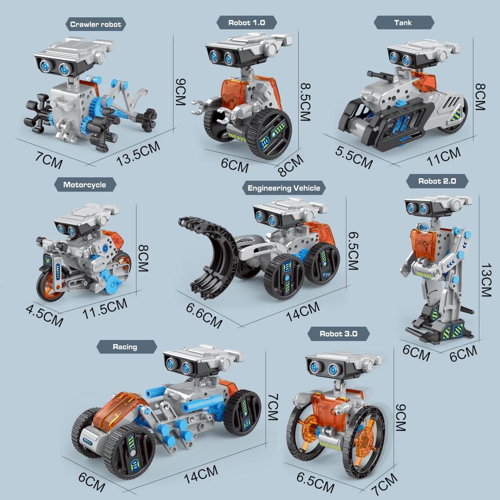 DIY 12-in-1 Solar-Powered Educational Robot Kit for Kids