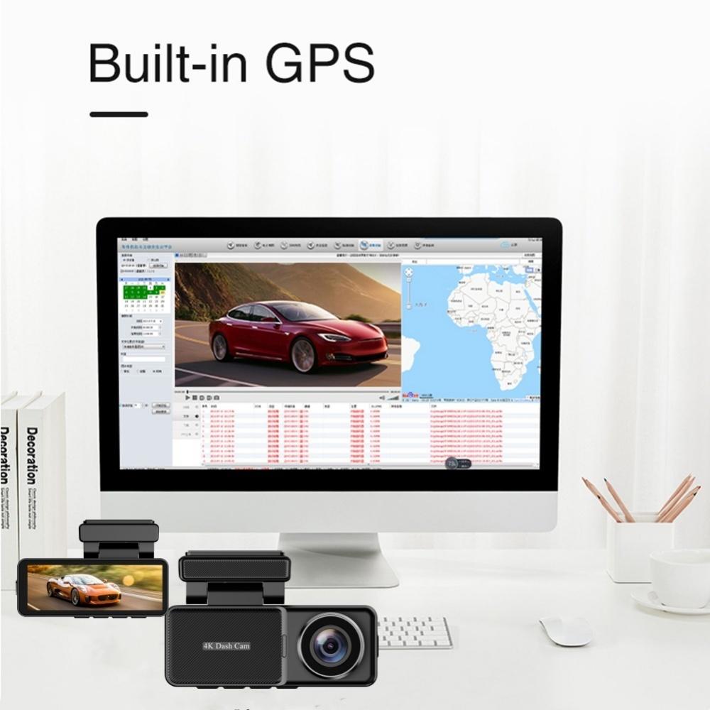 4K 2160P 3.2Inch WIFI GPS Night Vision Dual Cams Mini Hidden Car DVR Camera Dash Cam Front and Rear AHD Parking Monitor for Car