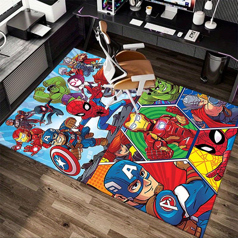 1pc Superhero Adventures Carpet for Playroom Bedroom Living Room Sofa Home Decor,kids Game Area Rug Non-slip Floor Mat Y826173