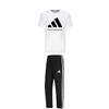 Adidas Taekwondo Pullover Round Neck Simple Short Sleeve T-Shirt Striped Fashion Comfortable Long Pants Casual Sports Suit ADICLTS24TKP-WB+TR30PT-BW