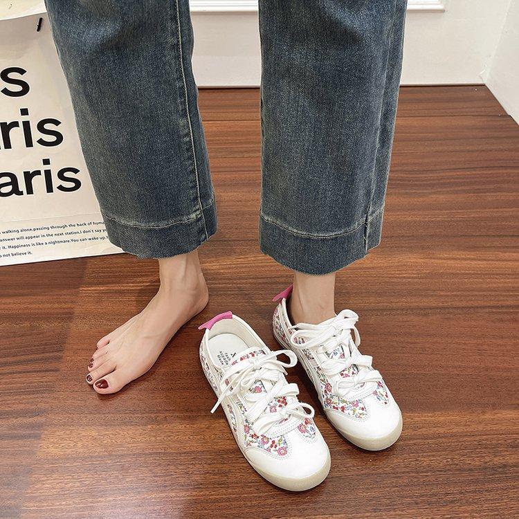 

Ghost family floral pink German training shoes women s inner height increase Forrest Gump shoes 2025 new summer lace-up casual sports shoes 40 розовый