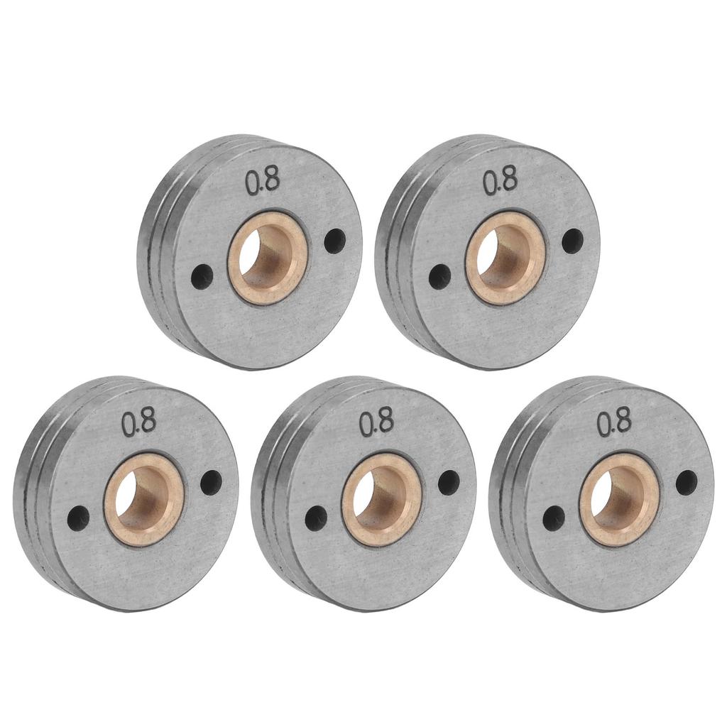 5 szt. łożysk kół podajnika drutu, stalowe rolki prowadzące drut spawalniczy z podwójnym napędem, 0,8?Rowek 1,0 mm