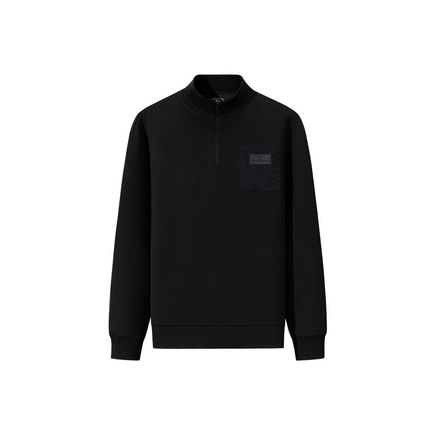 

Anta Модная простая толстовка с воротником-стойкой, повседневная, свободного кроя, универсальная, мужская, 152541704-3