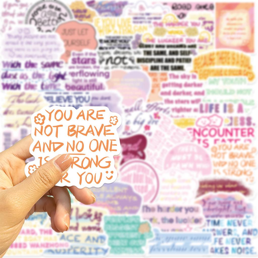 50pcs Motivational Encouragement Graffiti Stickers DIY Phone Guitar Laptop Notebook Suitcase Cup Waterproof Sticker Decals