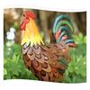 AEE4-Metal Rooster Decor,Yard Chicken Decor,Outdoor Garden Statues, Chicken Sculpture For Backyard Decor & Lawn Ornaments