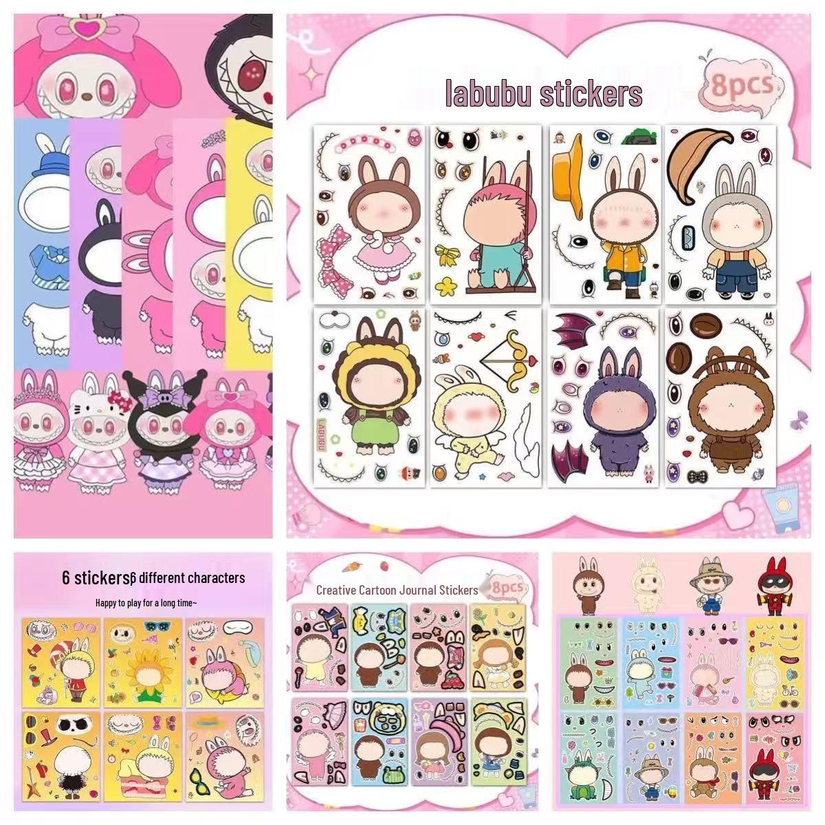 

Ритм Бокс Мультяшна Сукня-Наліпка Книжка: Дитячий освітній блокнот для DIY з наліпками ручної роботи для дівчаток